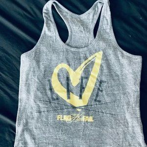 Women's Flag Nor Fail grey/yellow tank